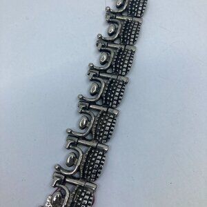 Vtg 1960 Robert Larin pewter modernist minimalist bracelet